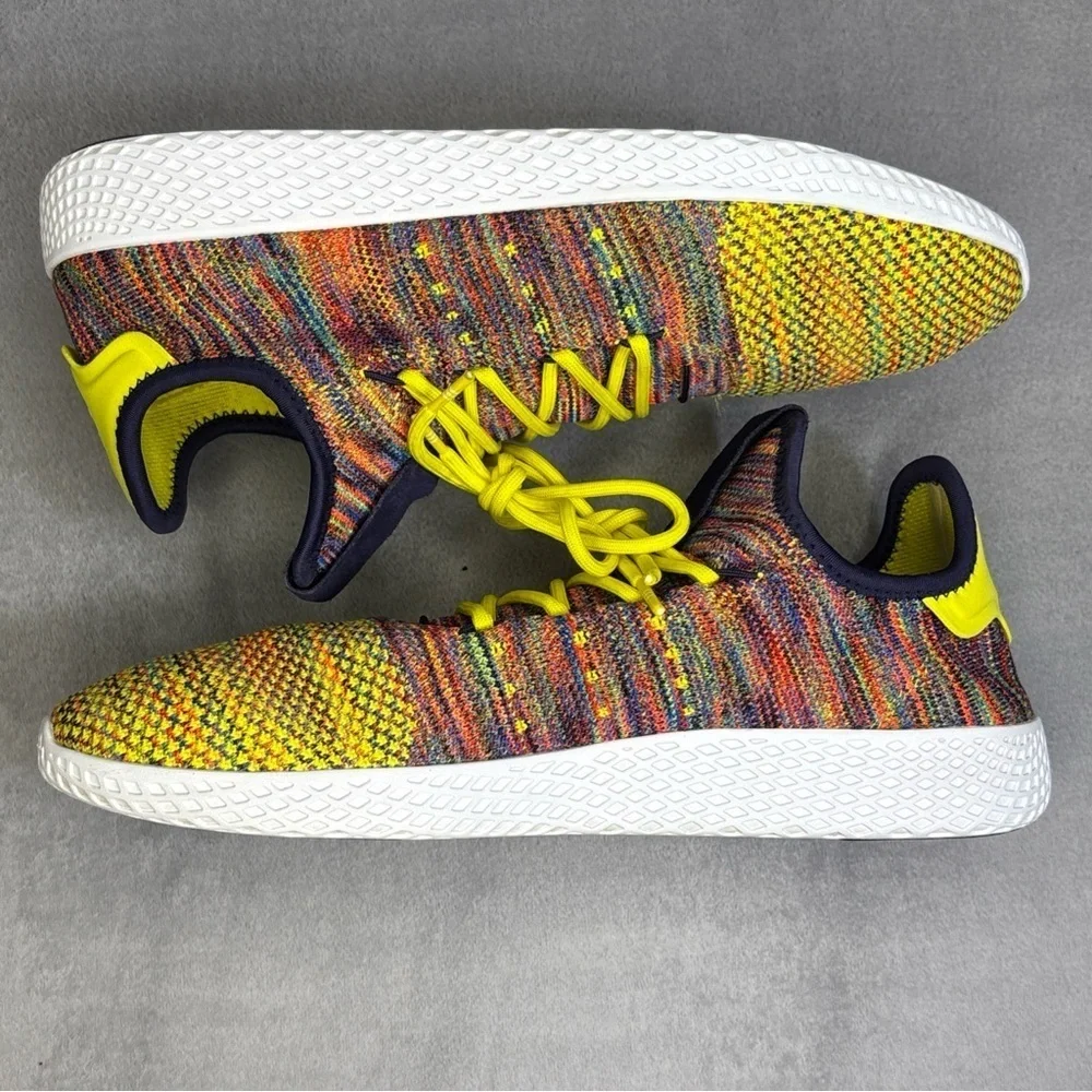 Adidas HU Tennis Pharrell Williams Multicolor Knit Sneakers Mens 12